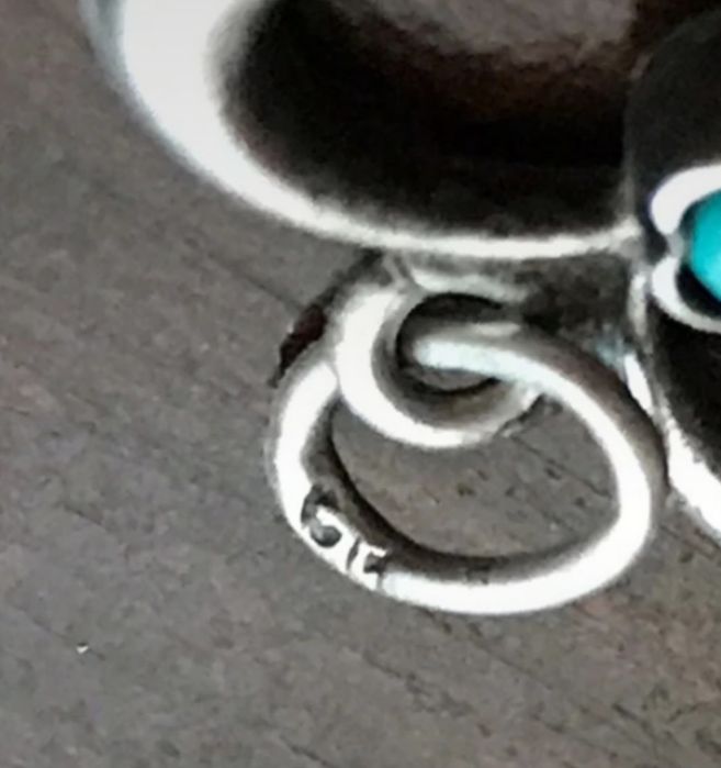 Wisiorek zawieszka Prl srebro serce turkus Warmet plus łańcuszek