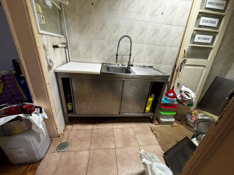 Bancada inox  lavaloica cozinha