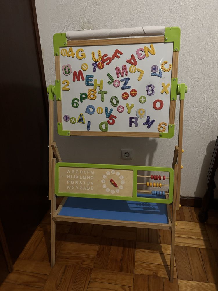 Quadro cavalete reversivel giz e magnético