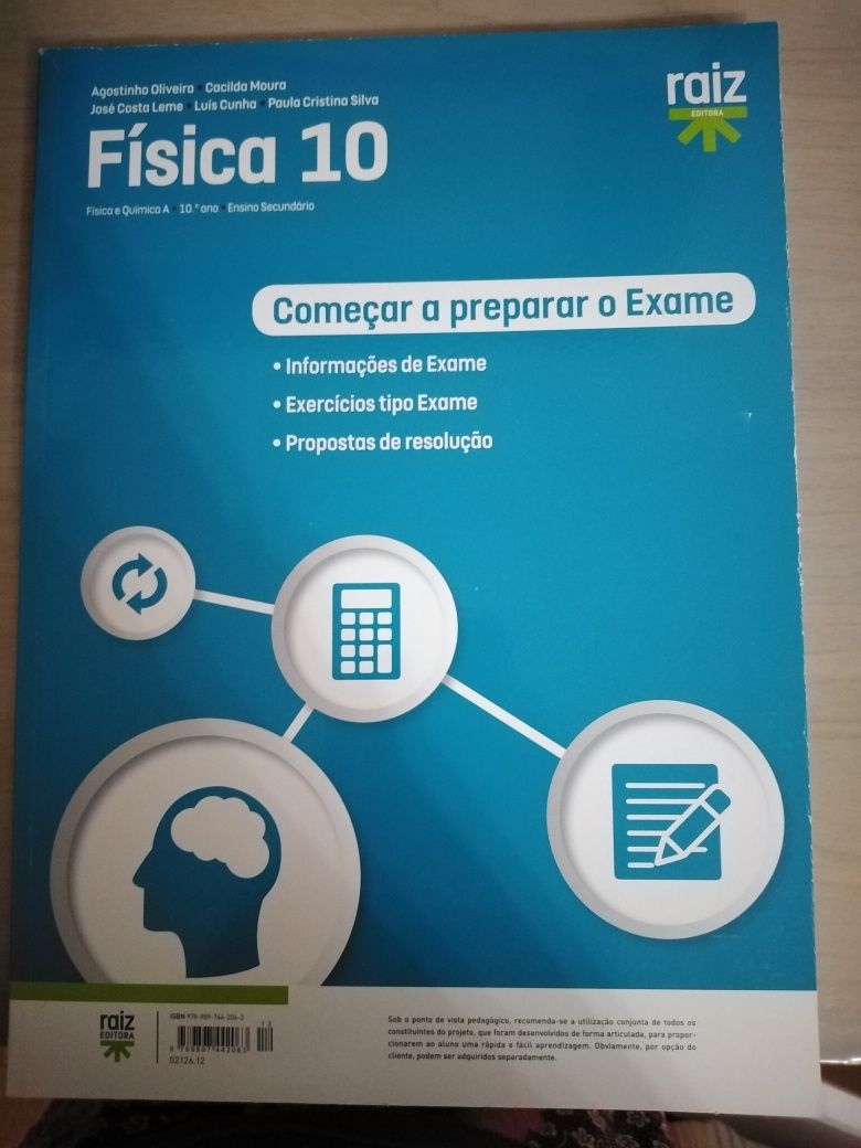 Caderno de atividades Física 10°ano Raiz