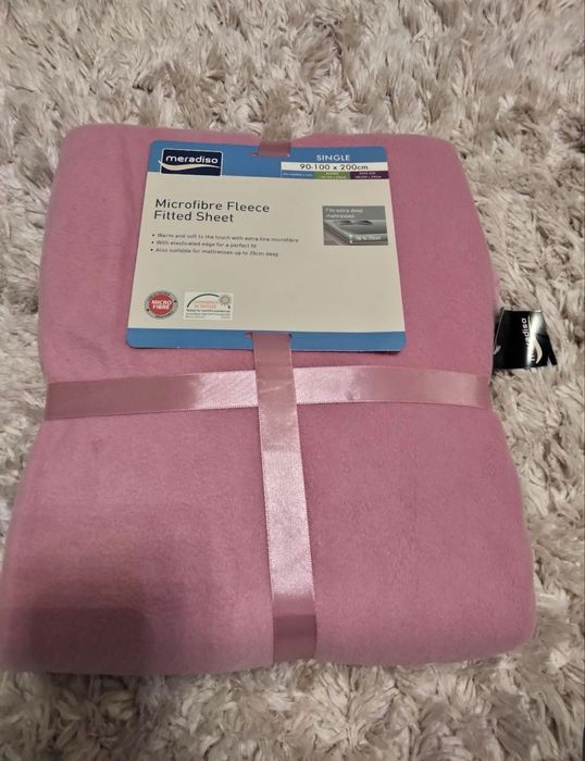 Przescieradło różowe 90-100x200