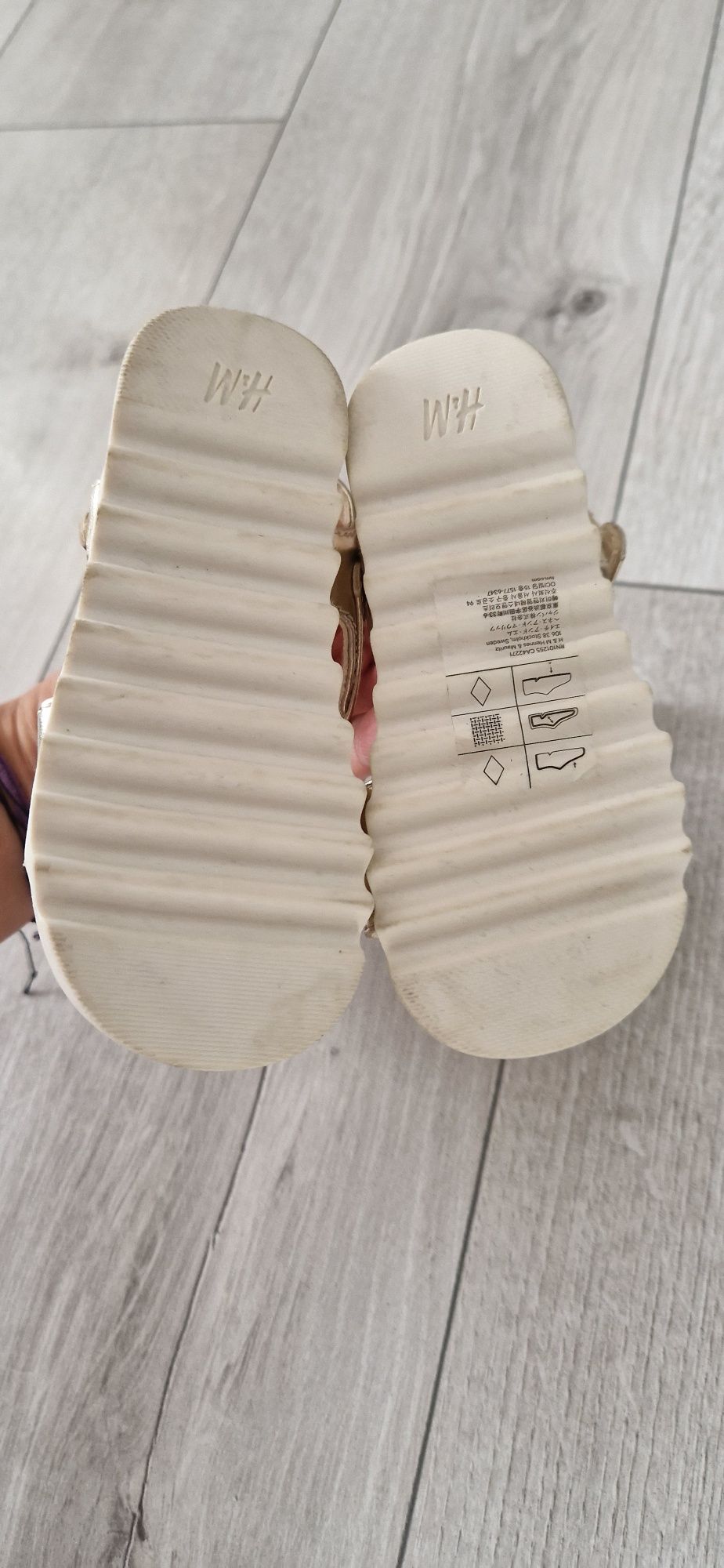 H&M złote sandałki sandały