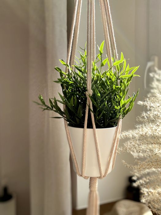 Kwietnik makrama wiszący, prezent, boho kwietnik, dowolne kolory