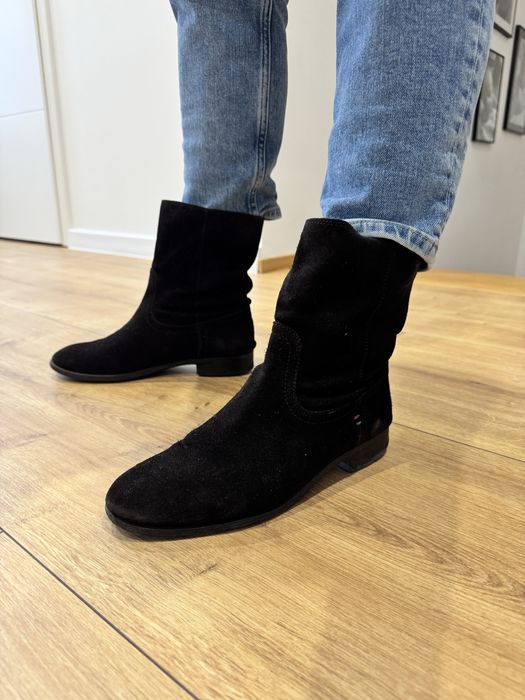 Botki damskie zamszowe Tommy Hilfiger