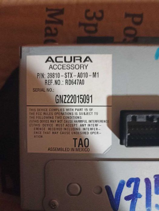 Монитор Acura MDX YD2 2007г+ дисплей информационный 39810STXA010M1