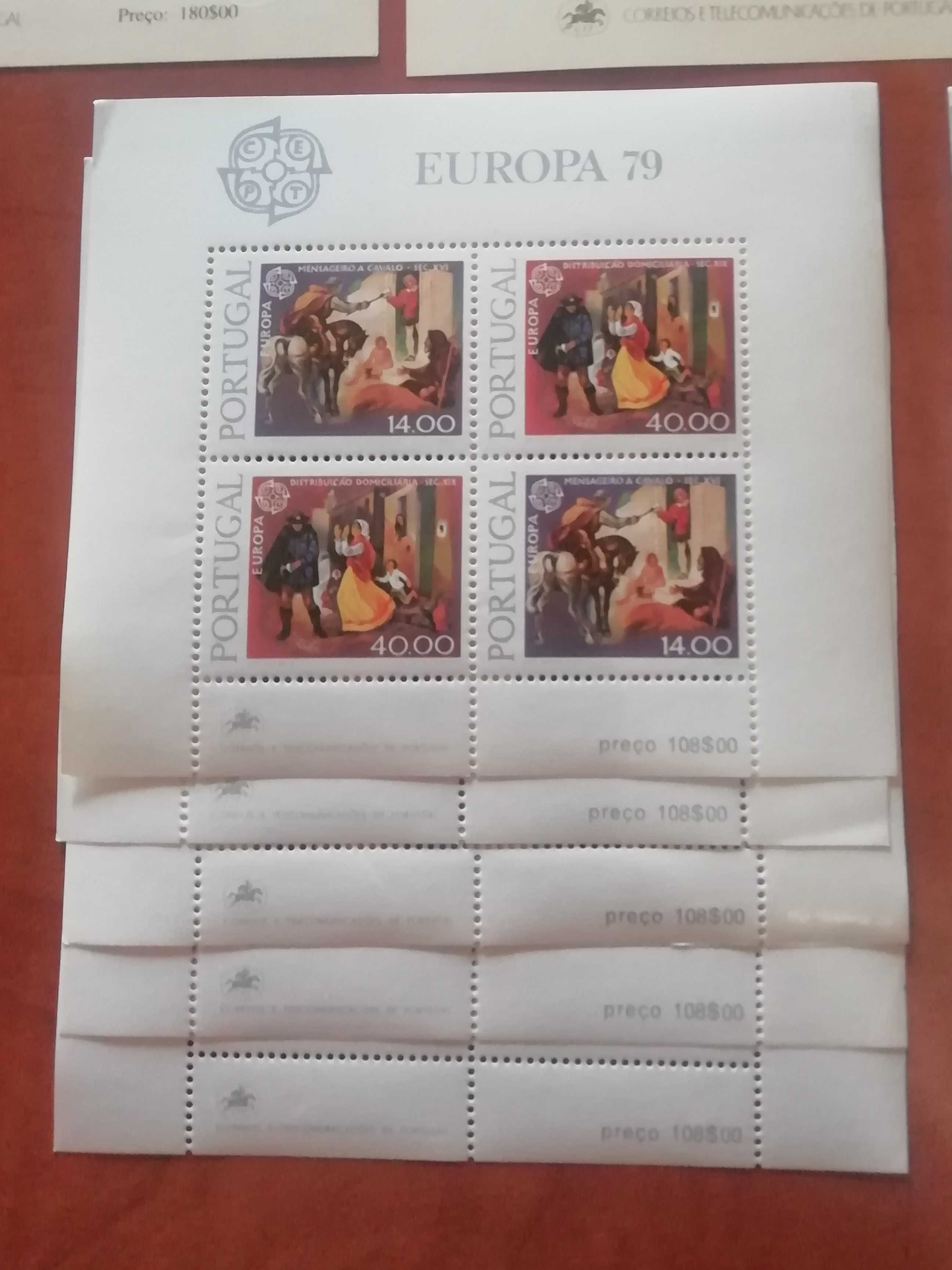 40 Blocos de selos Portugueses -Tema Europa