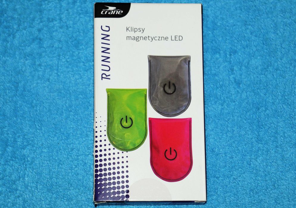 Klipsy magnetyczne LED do biegania oświetlenie biegowe 3 sztuki