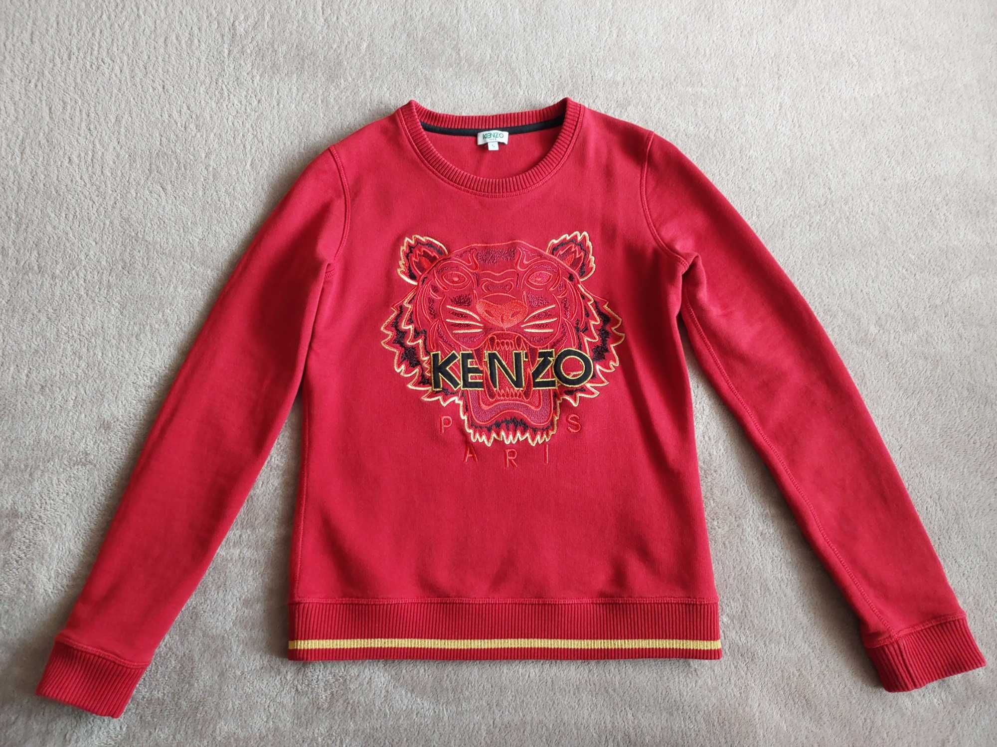 Джемпер Kenzo р S в красном цвете женский.  Оригинал