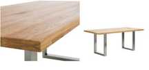 Westwing — Stół dębowy prostokątny 6 osobowy 160 x 100 x 74