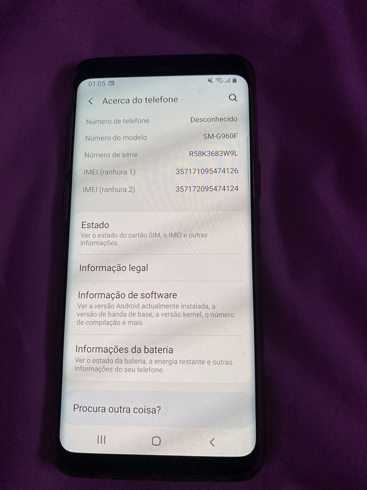 Samsung S9 64gb dual sim