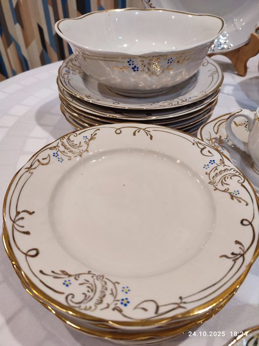 Столовый сервиз "Незабудки" Барановка 70-е. Новый. Идеальный.