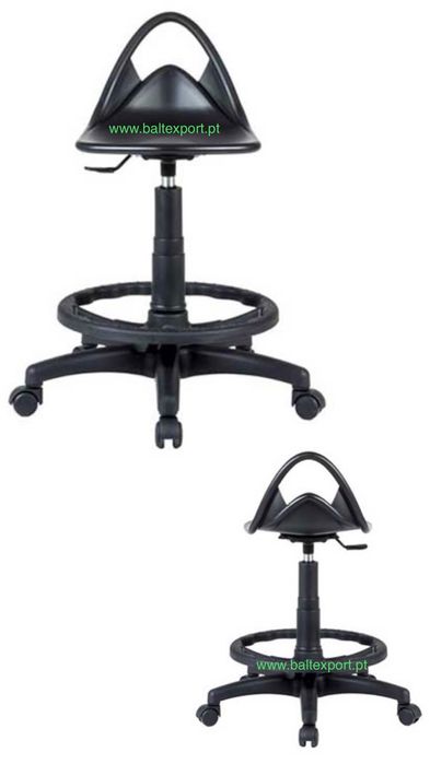 Cadeira Alta Estirador Bancada de Trabalho Rev Tecido / Pele Sintética