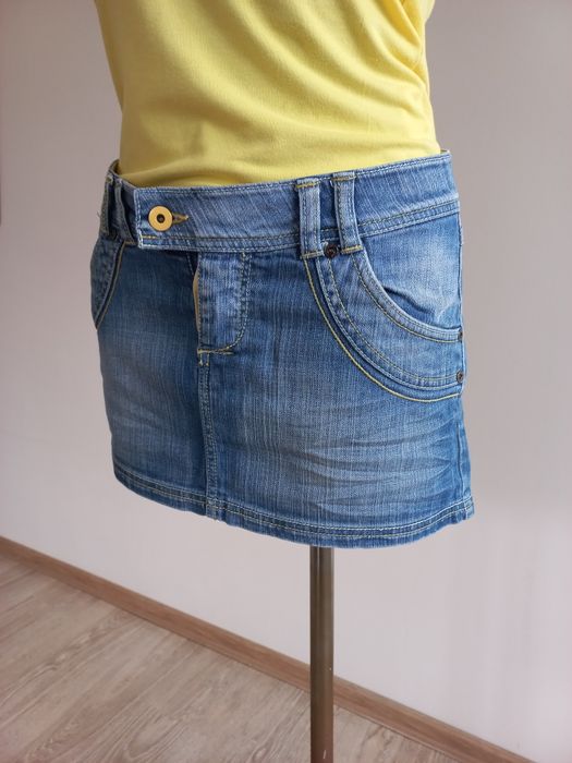 Jeansowa mini spódniczka 100% bawełna Zara