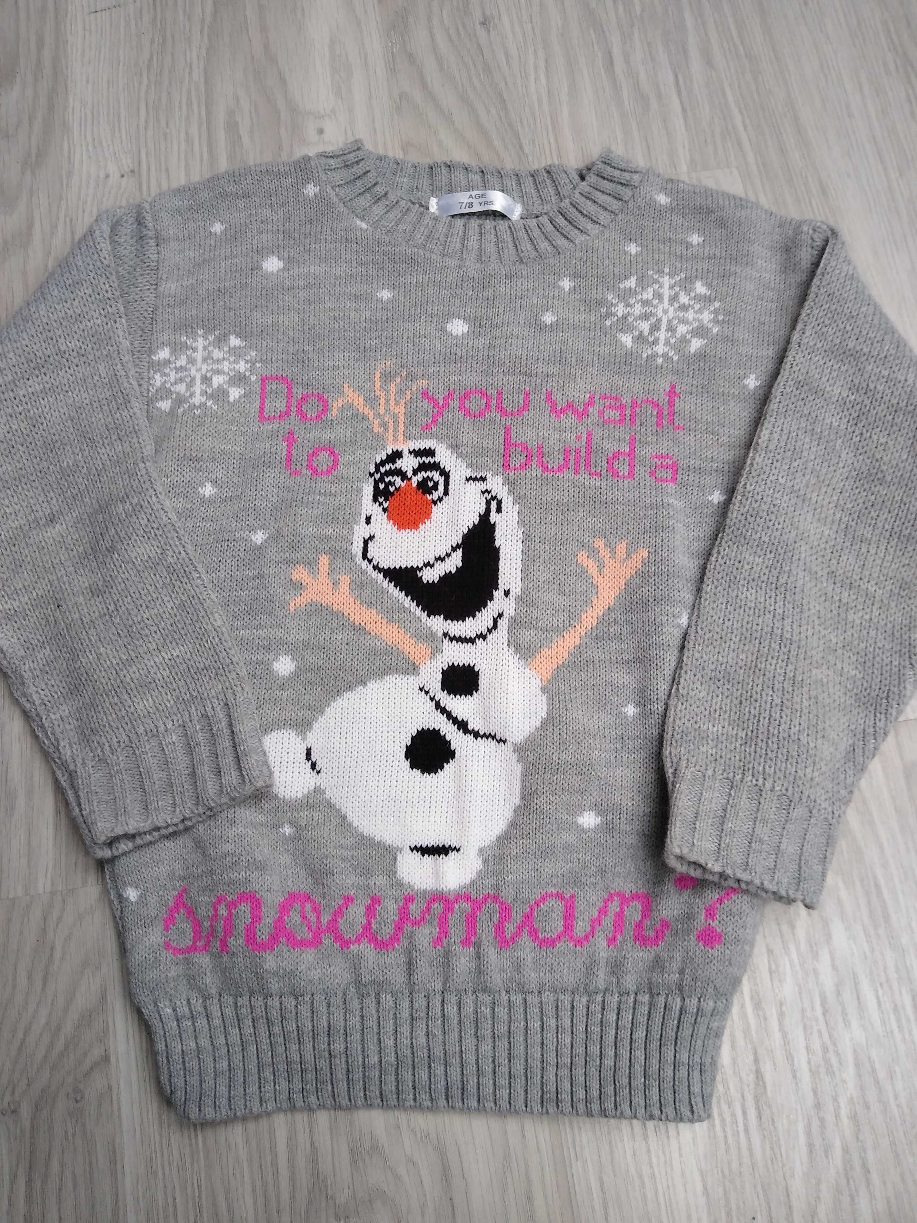 Szary sweter z Olafem