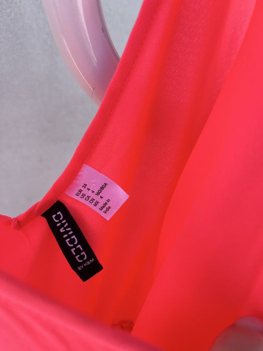 sukienka H&M  neonowa letnia roz. XS/S 34/36