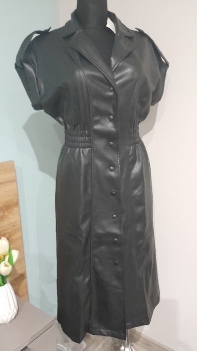 Sukienka z ekoskóry, Reserved, rozmiar S