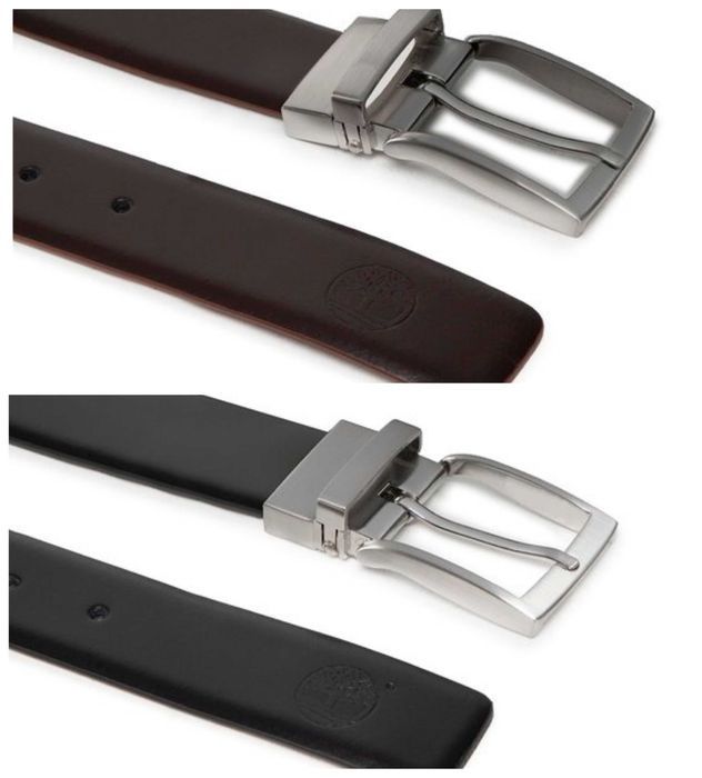 Ремінь TIMBERLAND натуральна ШКІРА кожа чорний і коричневий 3,5см XL