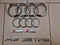 Emblematy audi A3 s-line 35 tfsi