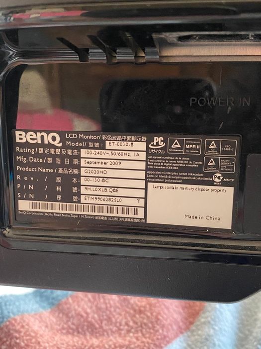 Monitor BENQ G2020HD