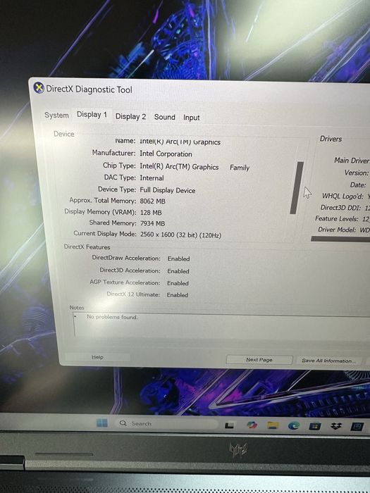 Acer Predator Helios 14-14.5 16GB 1TB SSD RTX4070 Intel Core Ultra 7