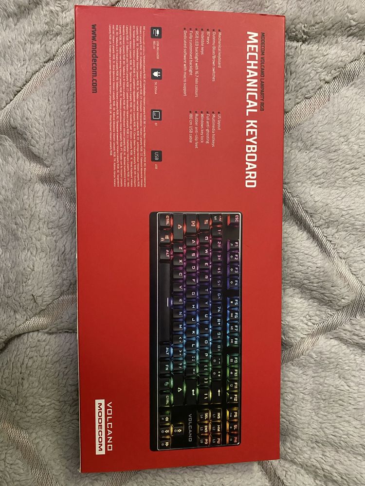 Klawiatura przewodowa Modecom Volcano Lanparty RGB LED