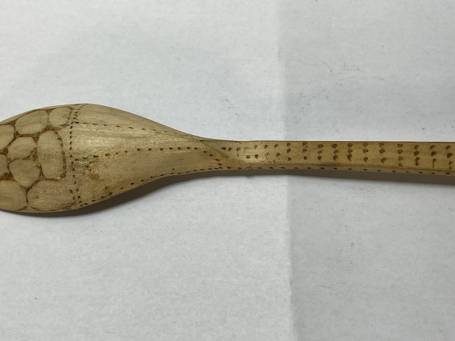 Ложка деревʼяна з випалюванням Соловки 1436