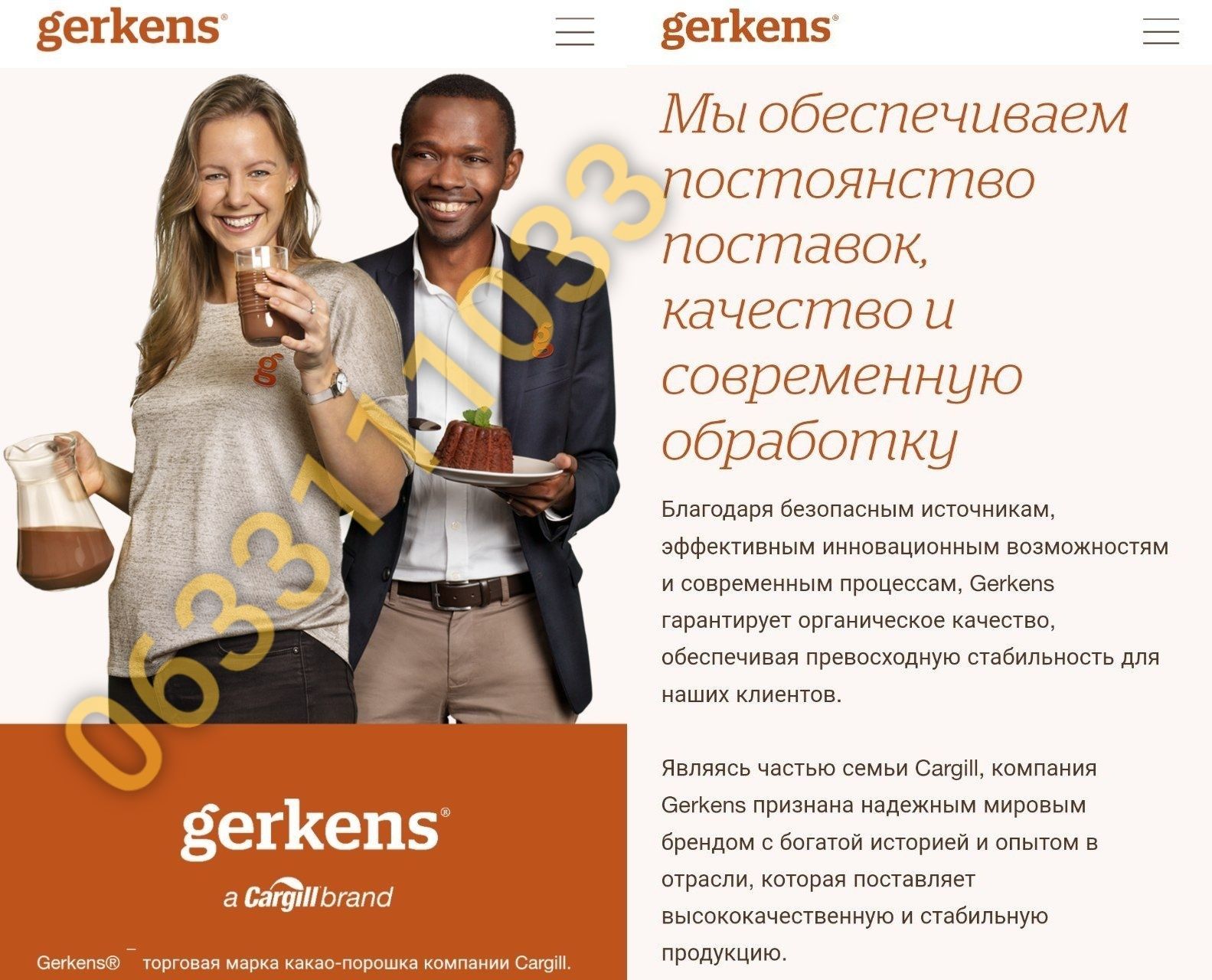 Какао Gerkens 10-12% Нидерланды Cargill