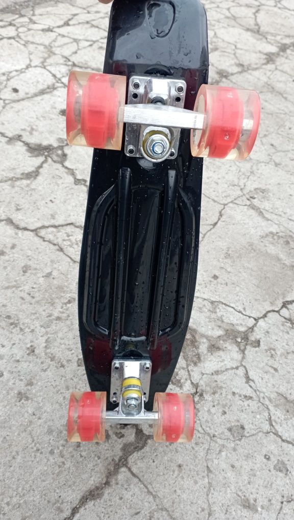 Пеніборд, скейт Penny Best Board LED колеса PU Black