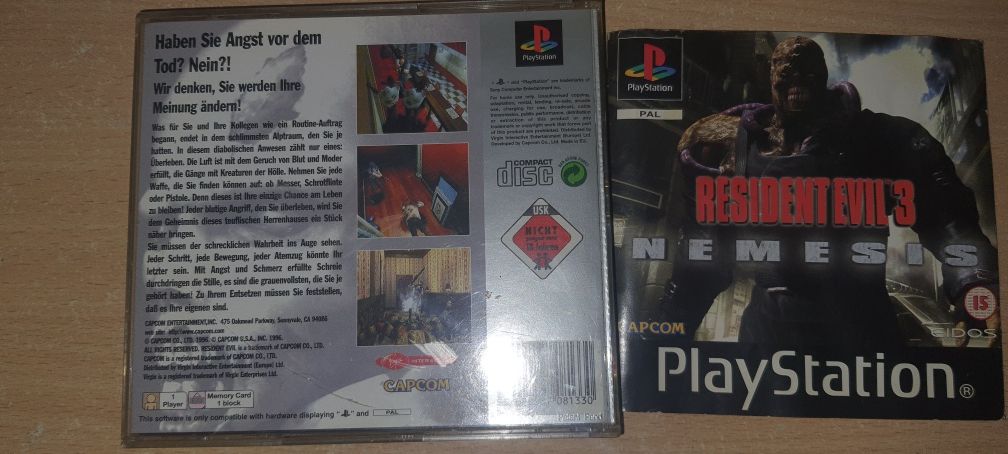 Gra Resident evil 3 nemesis ps1 psx SLES-02529