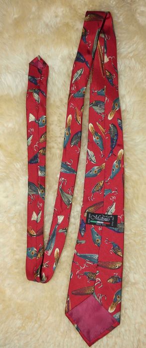 Оригинальный шёлковый галстук Matinlo для рыбаков - новый