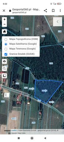 Działka budowlana 80 km od Warszawy. Możliwość wykopania stawu