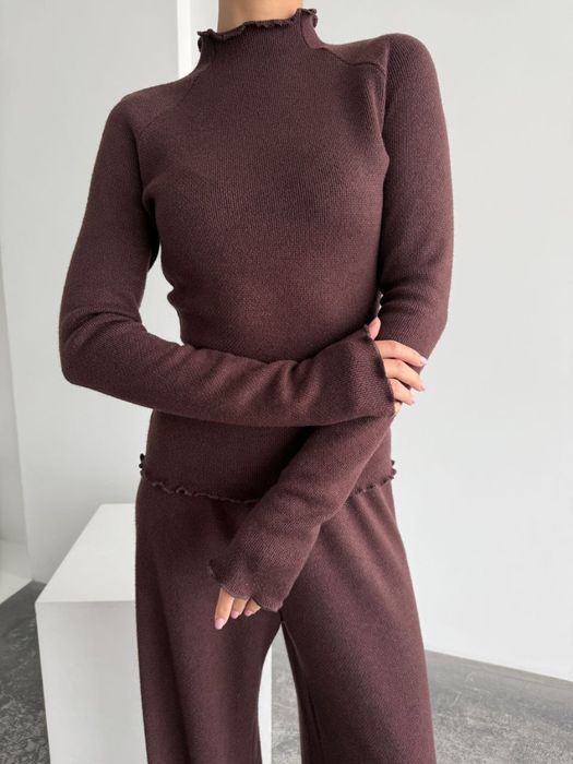 Тренд Жіночий Костюм Ангога Альпака Юкон Шоколад