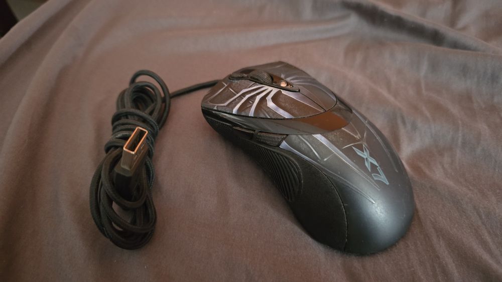 Myszka Mysz A4 Tech EVO XGame Oscar X747 Blue Fire USB X747H laserowa