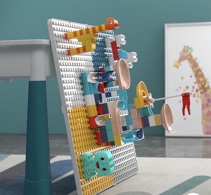 Ігровий столик з конструктором лего з стільцем+200 деталей