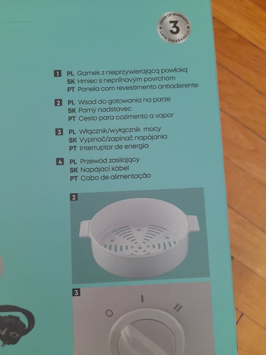 Nowy garnek elektryczny Hoffen, gotowanie na parze