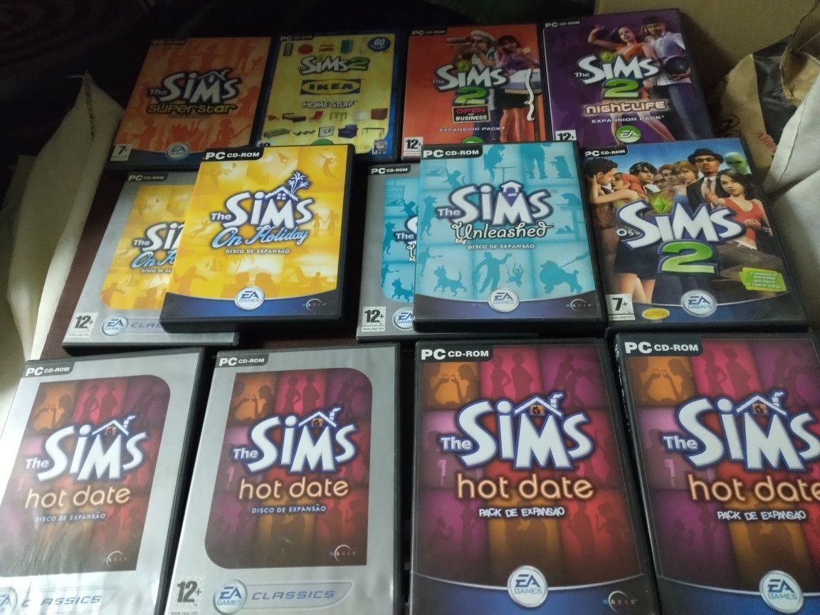 Jogos PS 2  e Vários DVD /CD Room Sims e outros