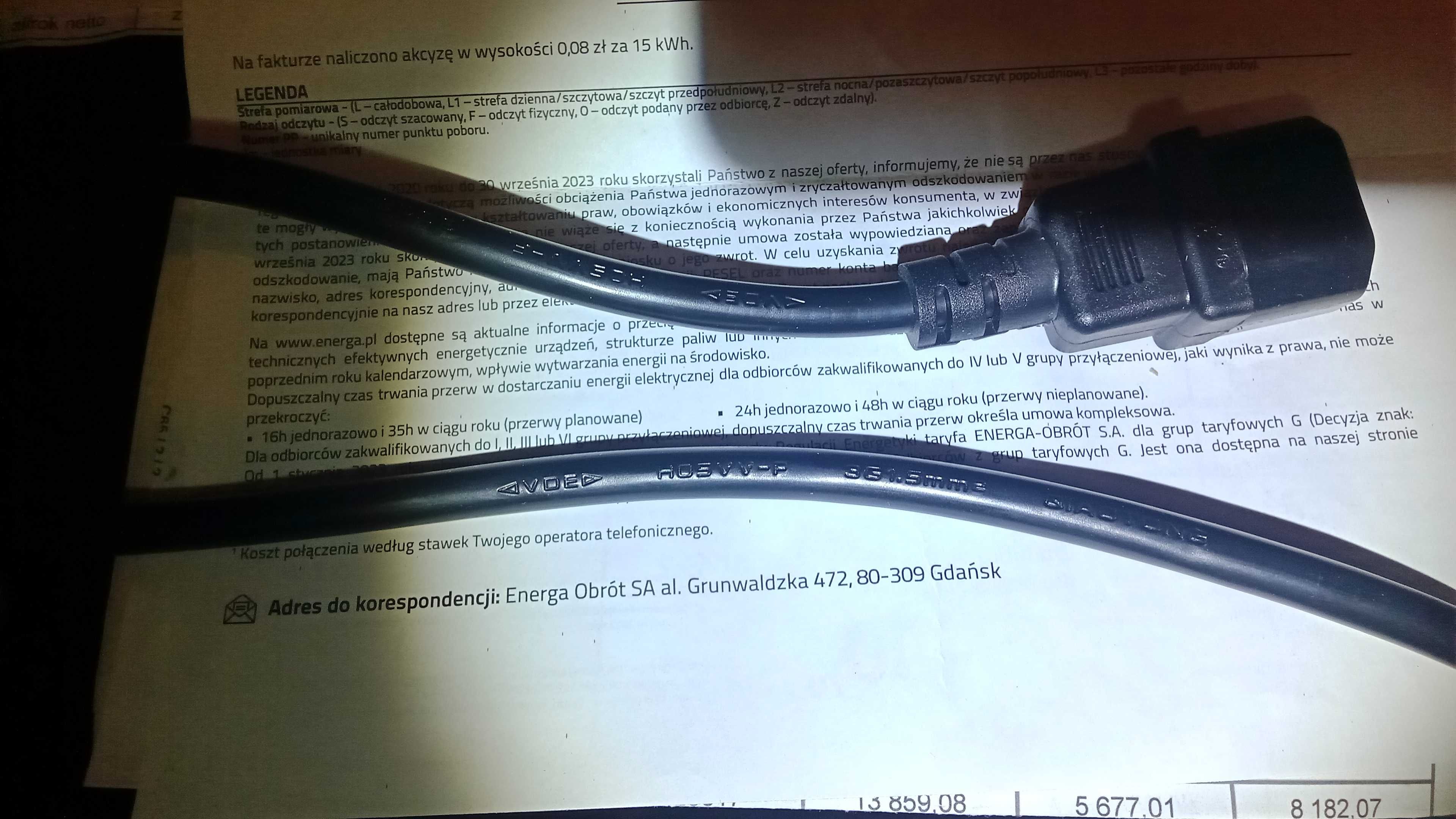 Oryginalny kabel zasilający Giaotong 3G1.5mm2