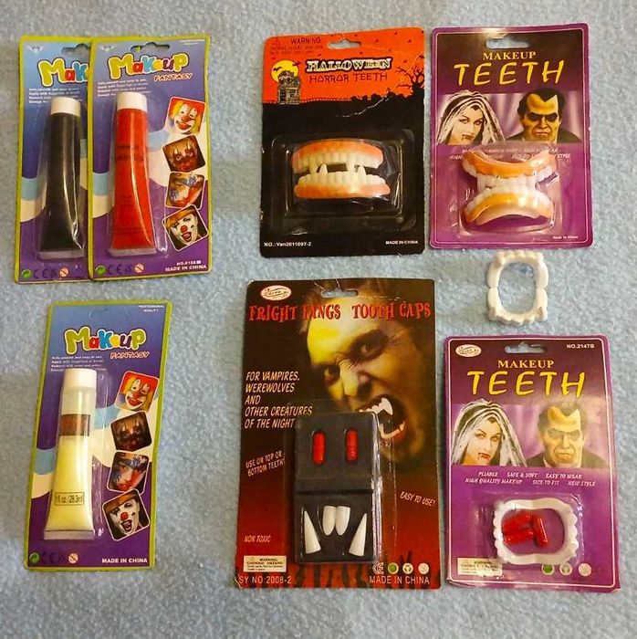 Все для Хеллоуїн Зуби Ікла Щелепи Грим Тату Шрами