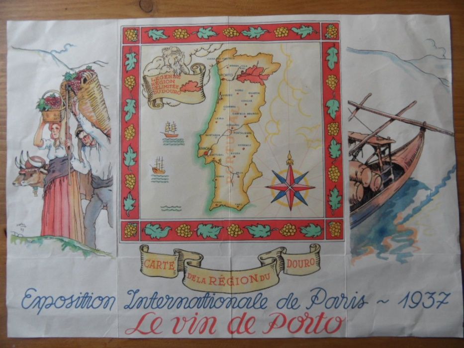 Panfleto Original da Exp. de Paris alusivo ao Vinho do Porto (1937)