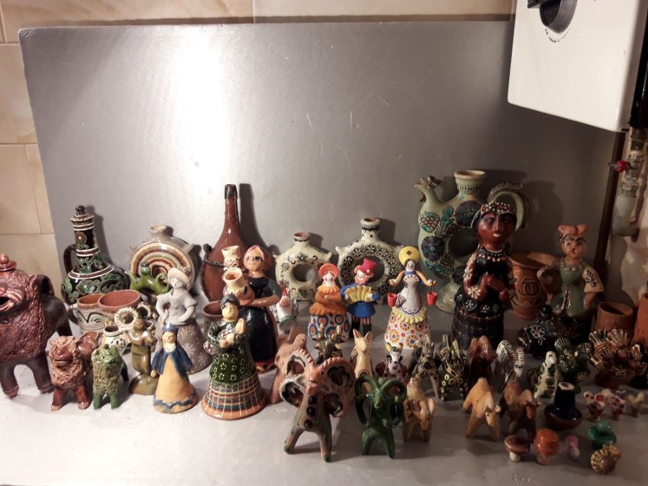 Игрушки авторские глина Опошня ссср.Дымковские.