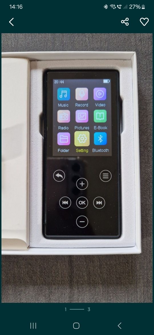 Odtwarzacz MP3 Gueray Bluetooth 64 GB z głośnikiem