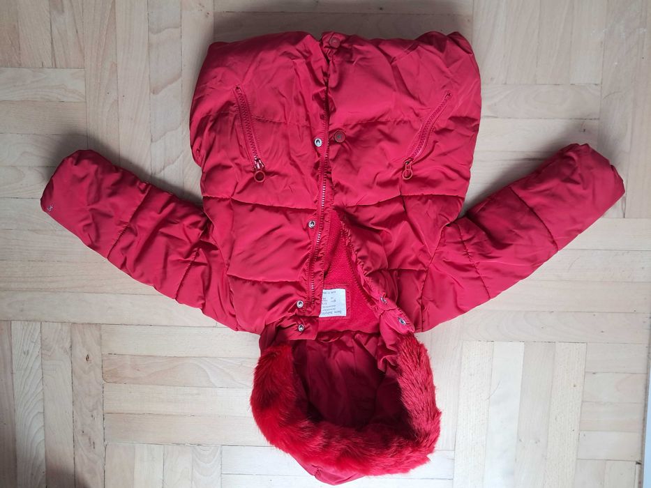Zara zimowa kurtka dziewczęca r.98