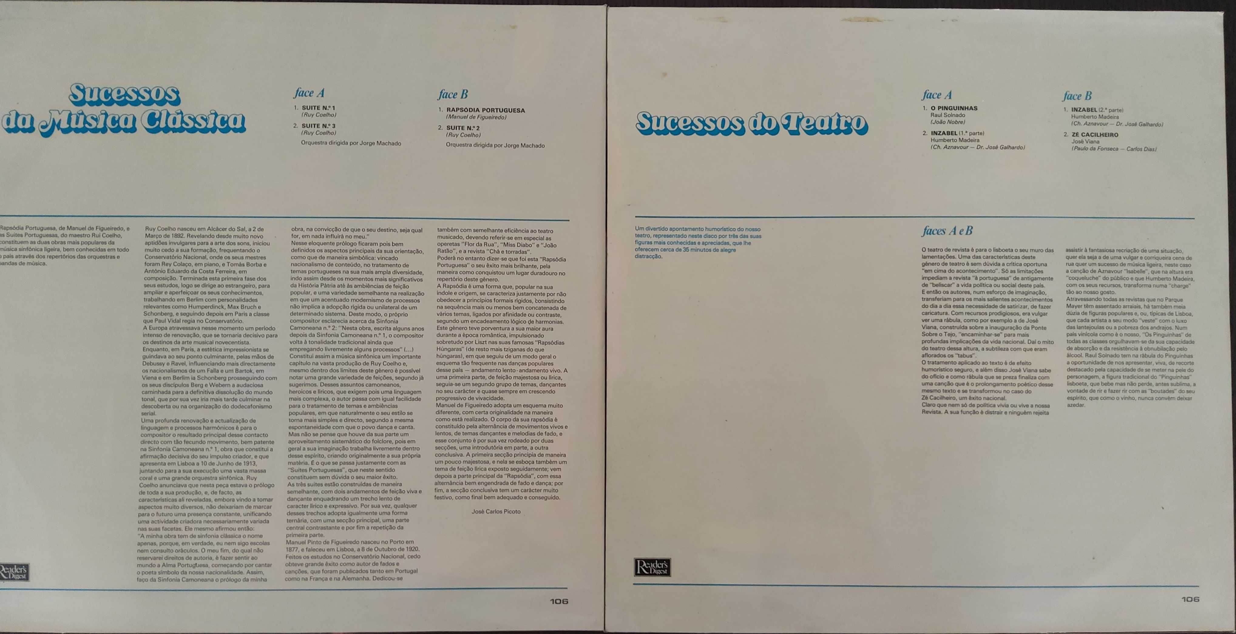 Vinil Caixa de 9Lp - Maiores Sucessos da Música Portuguesa - Reader's