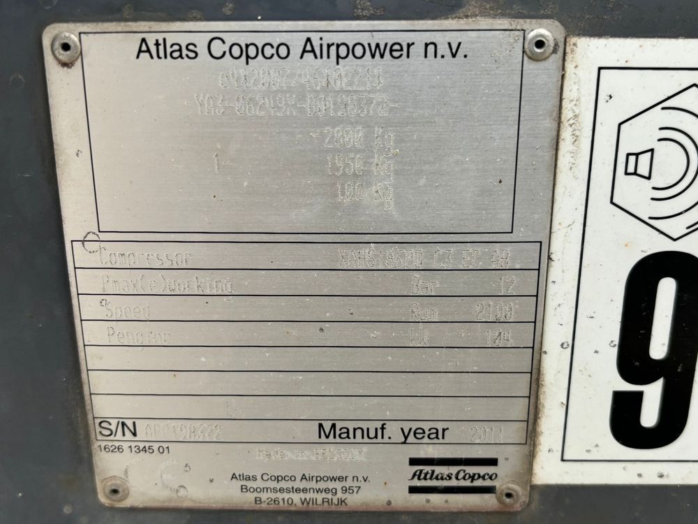 Kompresor Atlas Copco XAHS 186