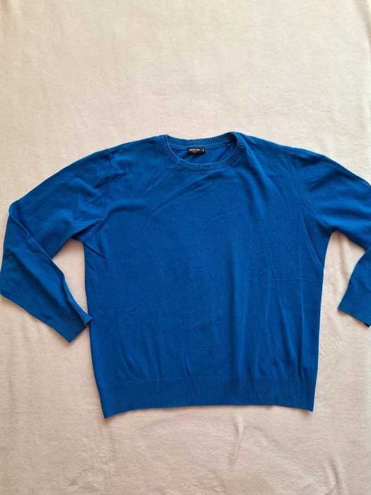 Sweter męski M niebieski