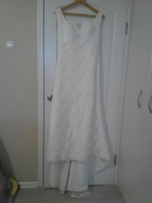 Платье свадебное р.48 + пристяжной шлейф