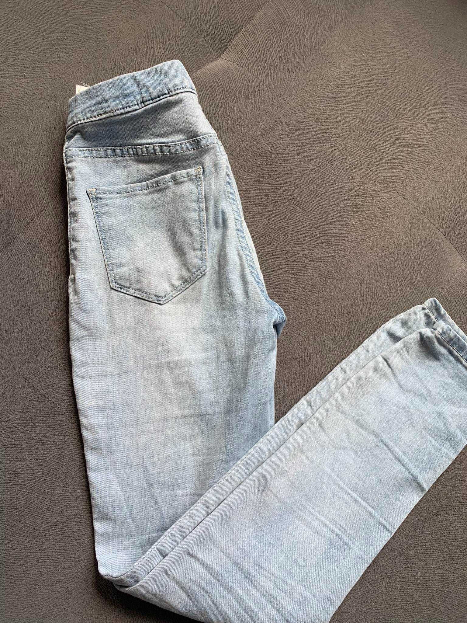 Spodnie dziewczęce jegginsy H&M 134