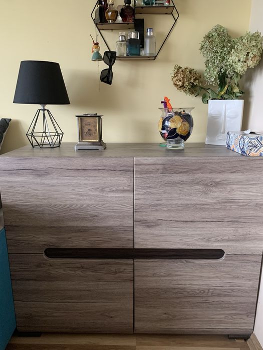 Zestaw komoda i szafka dąb sonoma/ san remo, BRW Azteca