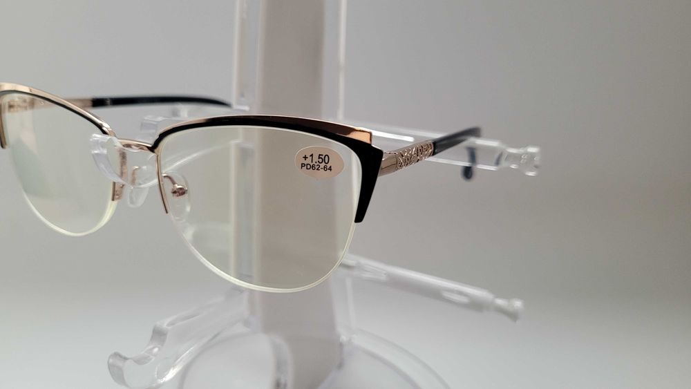 очки для зрения в металлической оправе (полуоправе)blueblocker