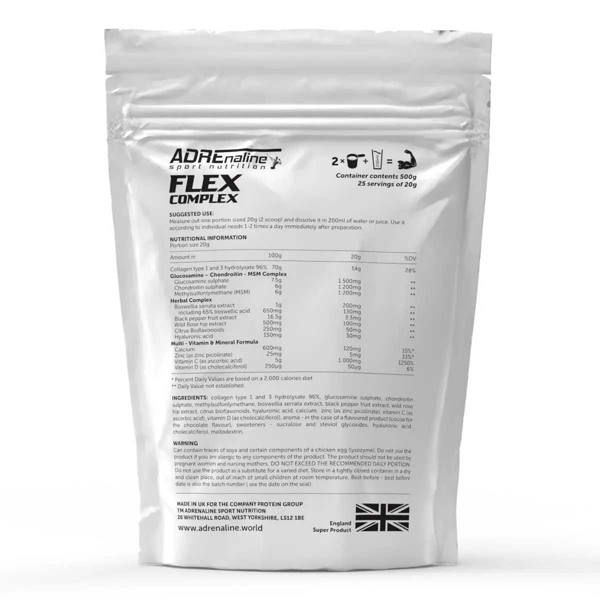 Хондропротектори,Біодобавки,Спортивне Харчування,Flex Complex 500g